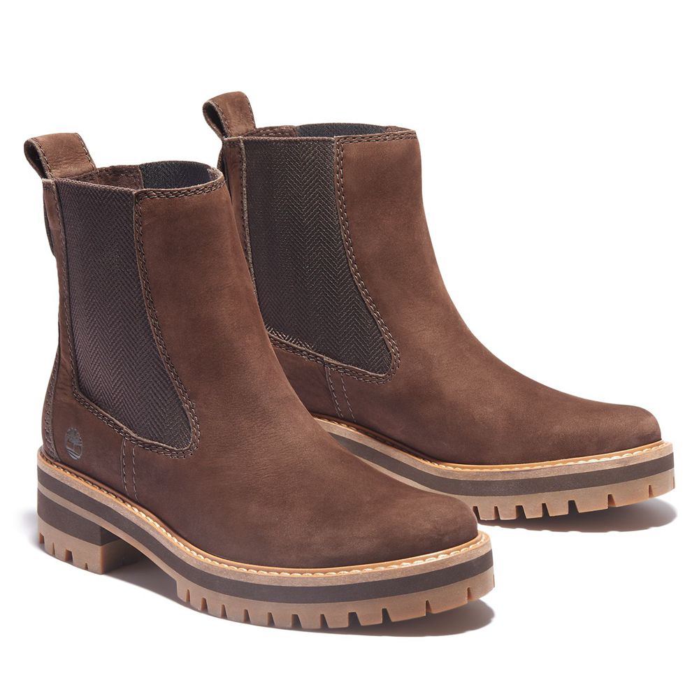 Timberland Chelsea Μποτακια Γυναικεια Βαθυ Καφε - Courmayeur Valley - Greece 1236487-AJ